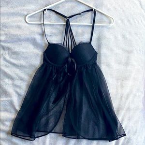 Victoria Secret black 32B babydoll lingerie